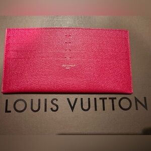 Authentic Louis Vuitton Felicie Card Holder Insert Cherry.